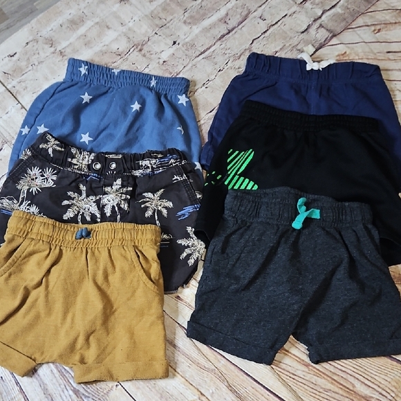 Boys Toddler Lot Of 6 Shorts Size 12 Months Under Armor Cat &‎ Jack Marvel - Picture 1 of 7